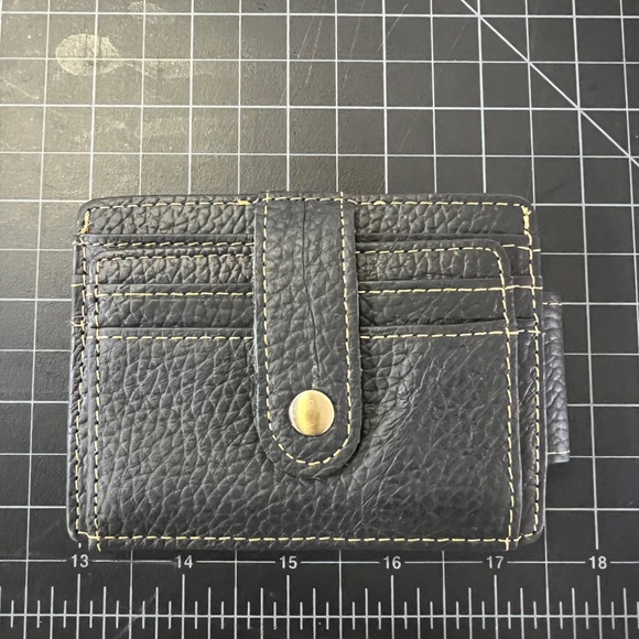 VGUC Leather credit card id card money clip - Picture 2 of 5